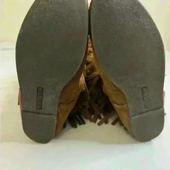 Vintage 90’s Minnetonka 3 Layer Fringe Festival Boho Western Suede  Boots size 8 - Picture 5 of 13